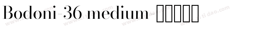 Bodoni-36 medium字体转换